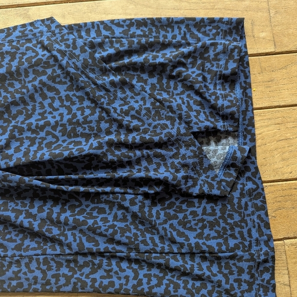 Women's Banana Republic Blue And Black Tshirt Wrap Dress Size XXS - Picture 7 of 7